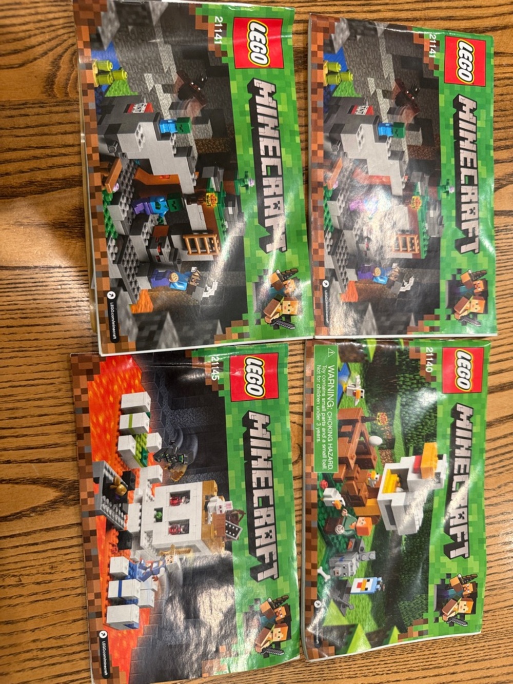 LEGO Minecraft Instruction Booklets Set Of 4 Books Only